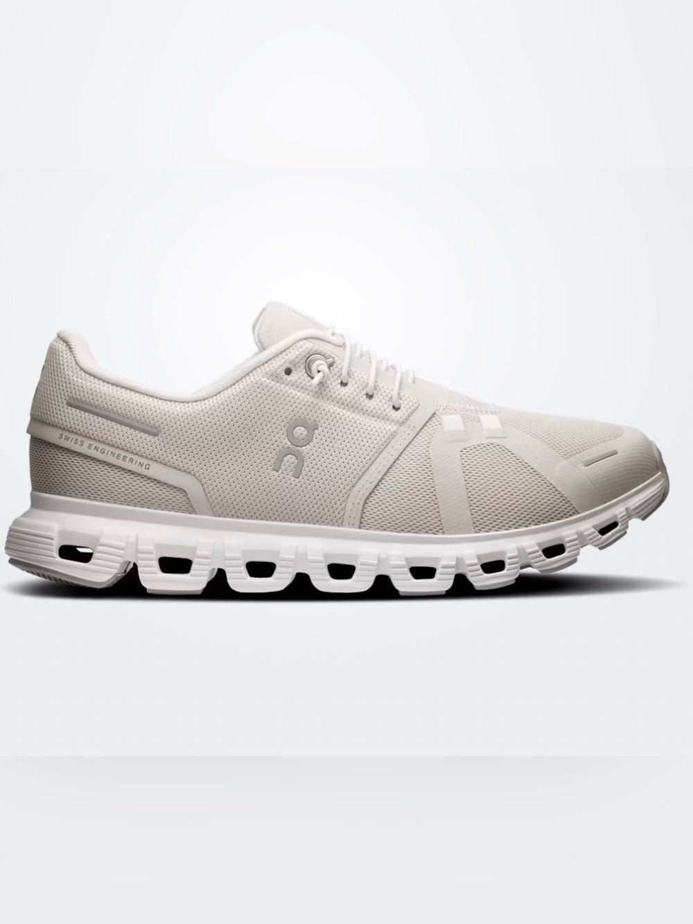 On Cloud Running Women’s Cloud Off-White/Pearl Lace-Up Sneakers
